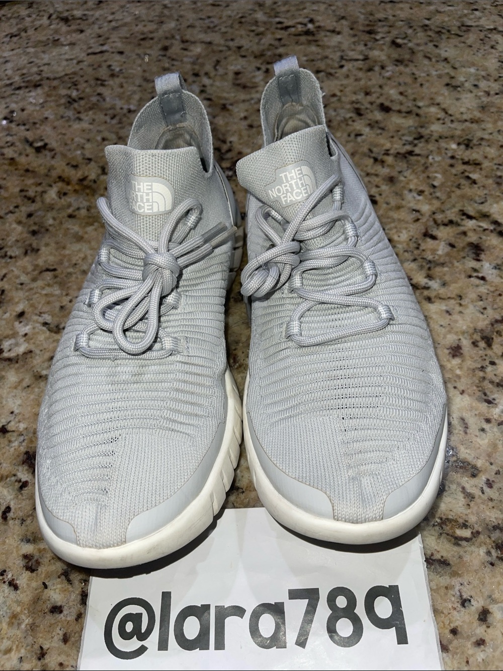 The North Face Light Gray Slip-On Knit Sneakers